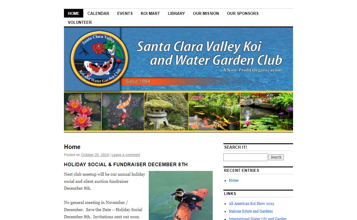 Santa Clara Valley Koi and Water Garden Club | Koi Keeping | Water Gardening | Aquaponics