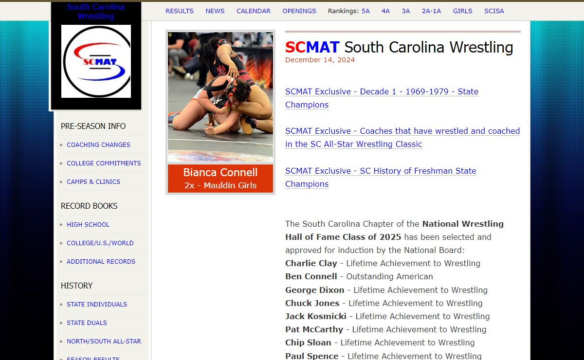 SCMAT Wrestling South Carolina SC High School, College, Youth