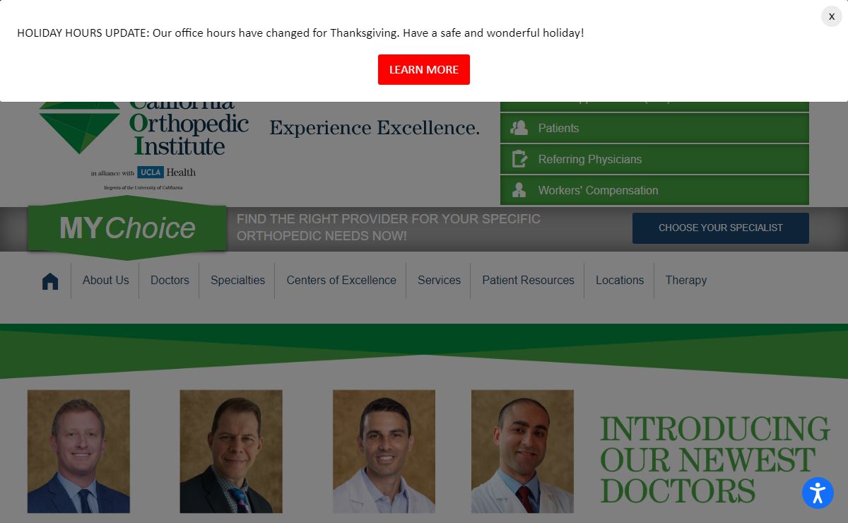 Southern California Orthopedic Institute - in Alliance with UCLA Health, Regents of The University of California