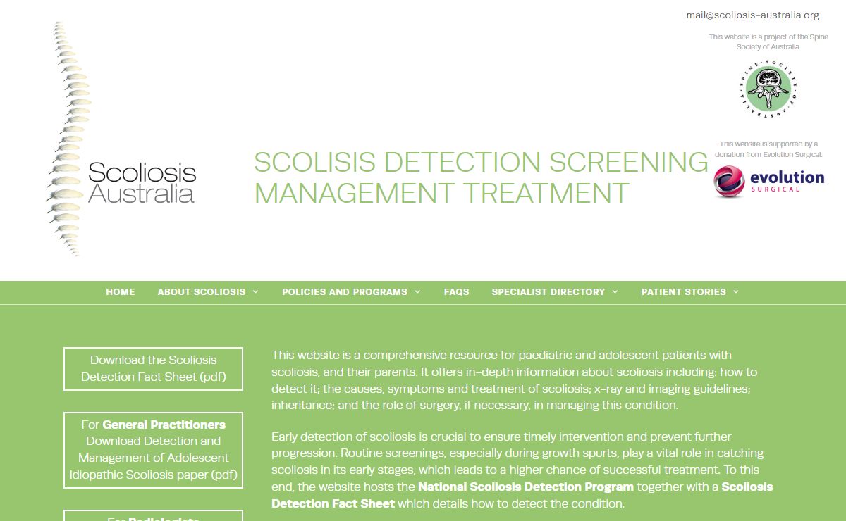 Scoliosis Detection Screening Management Treatment