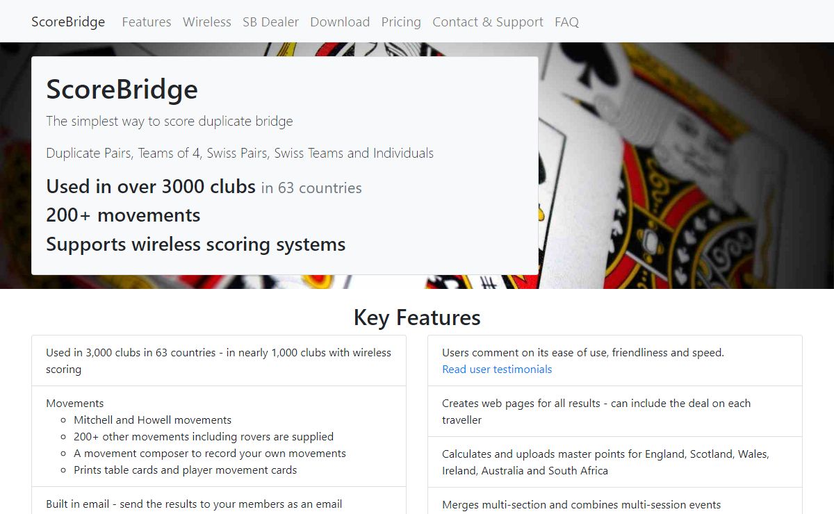 ScoreBridge - Scores Bridge - Duplicate Pairs, Teams, Swiss Pairs, Swiss Teams and Individuals