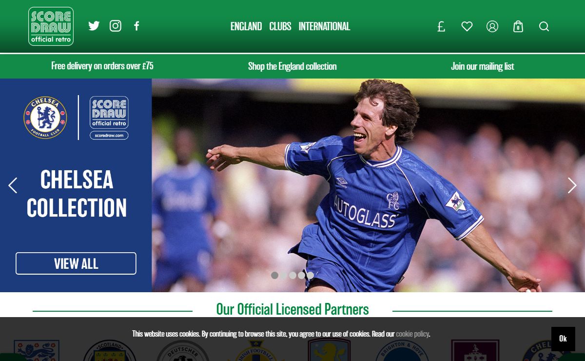 Score Draw Official Retro Football Shirts