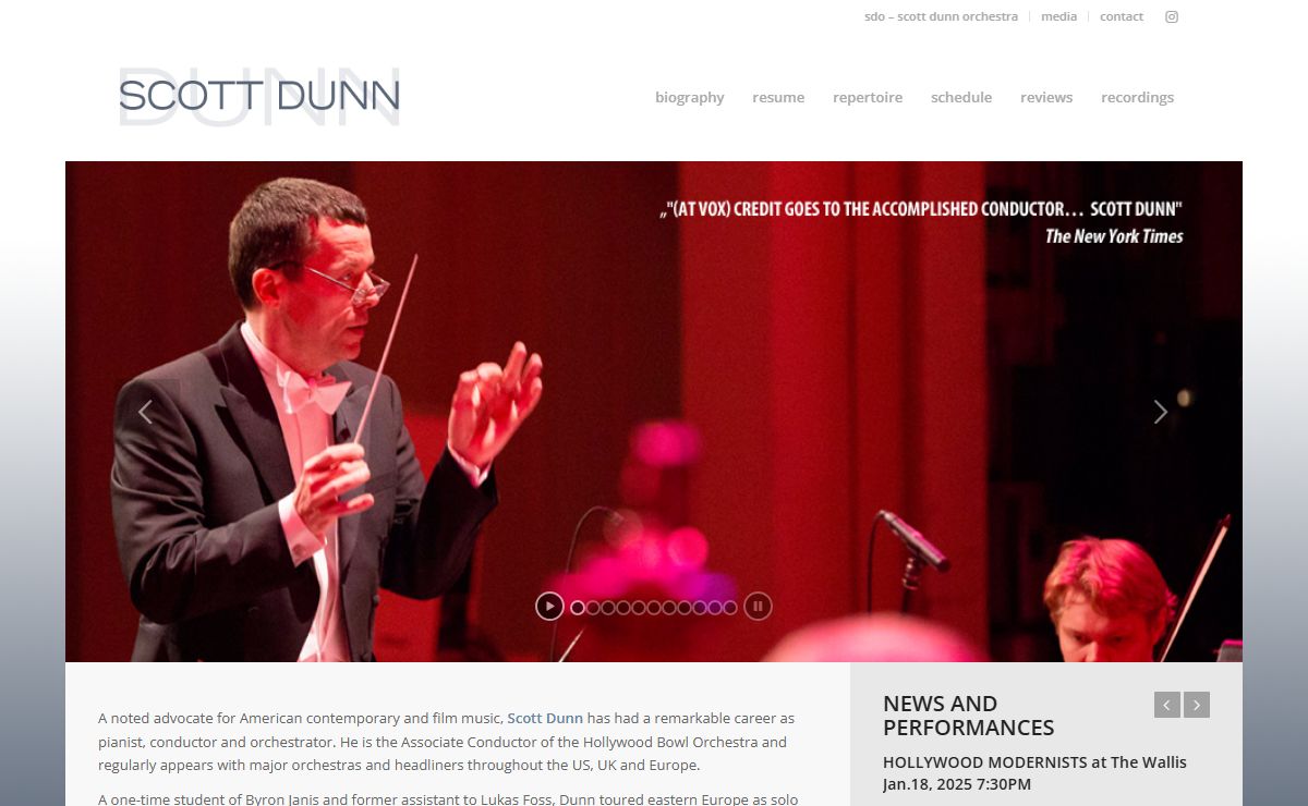 American conductor and pianist Scott Dunn