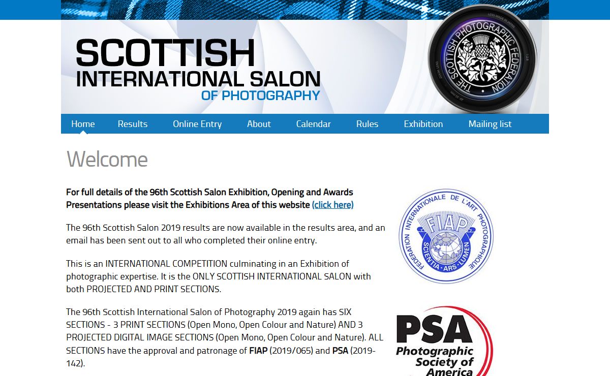Welcome | 96th Scottish International Salon of Photography 2019