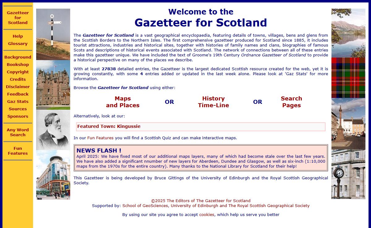 Gazetteer for Scotland: Scottish Towns, Villages, Places, People, Families