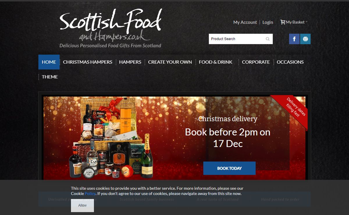 Scottish Christmas Hampers with Scotland's finest food and drink
