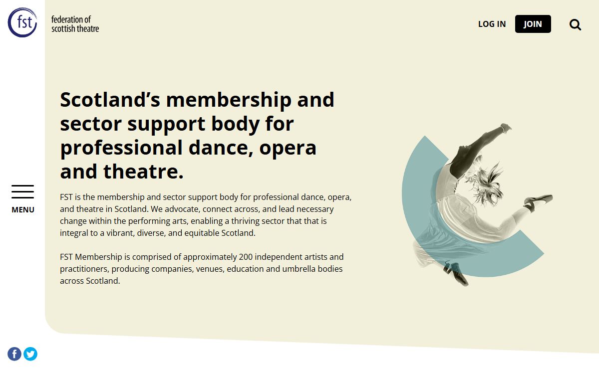 Federation of Scottish Theatre – Scotland’s membership and development body for professional dance, opera and theatre.