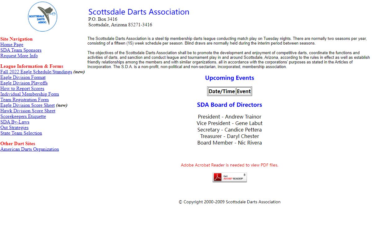Scottsdale Darts Association Home Page