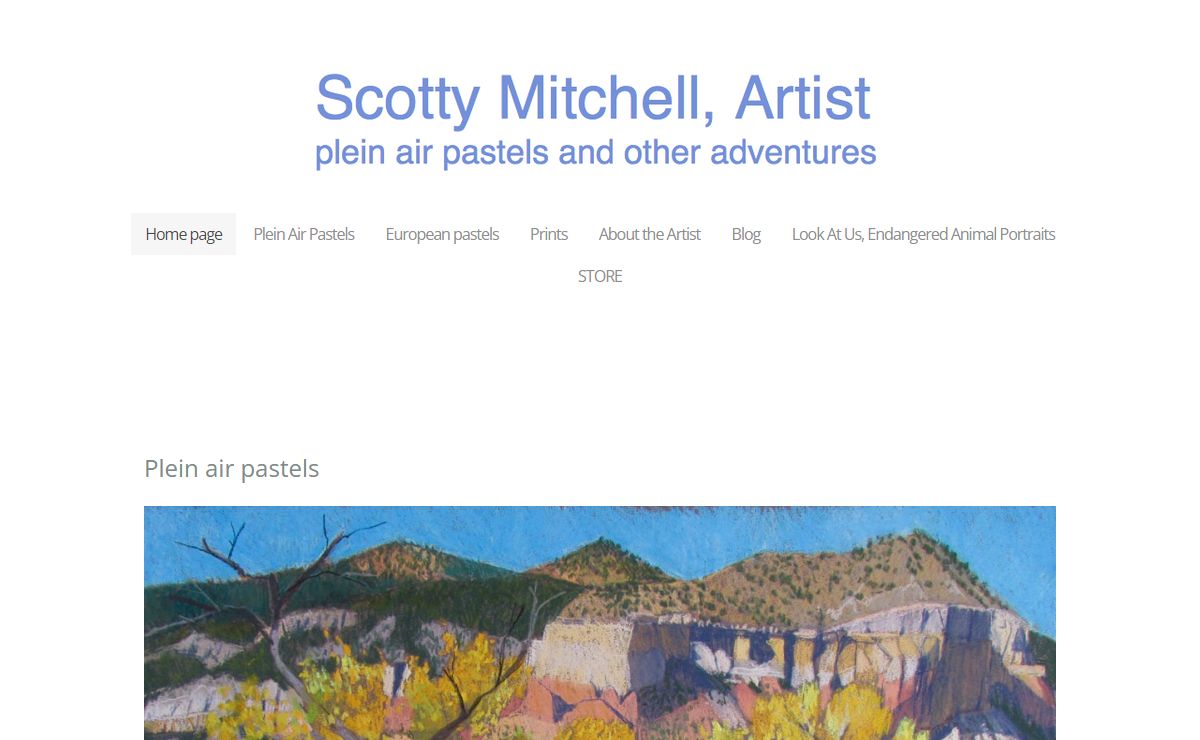 Scotty Mitchell, Artist - Home page