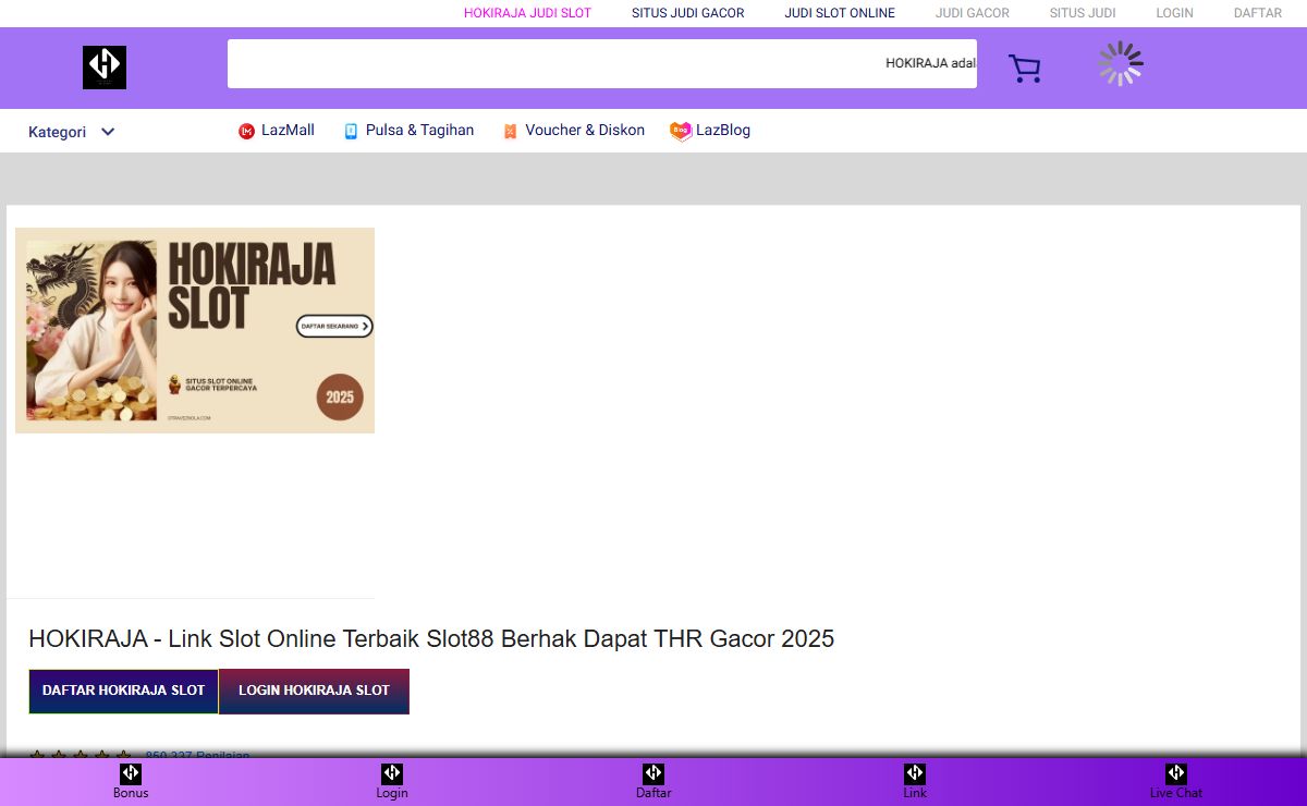 HOKIRAJA - Link Slot Online Terbaik Slot88 Berhak Dapat THR Gacor 2025