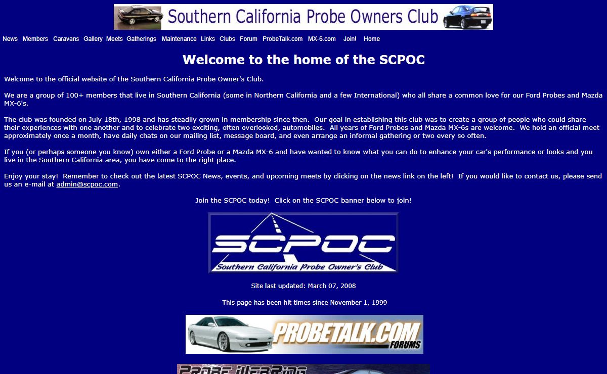 Southern California Probe Owners Club