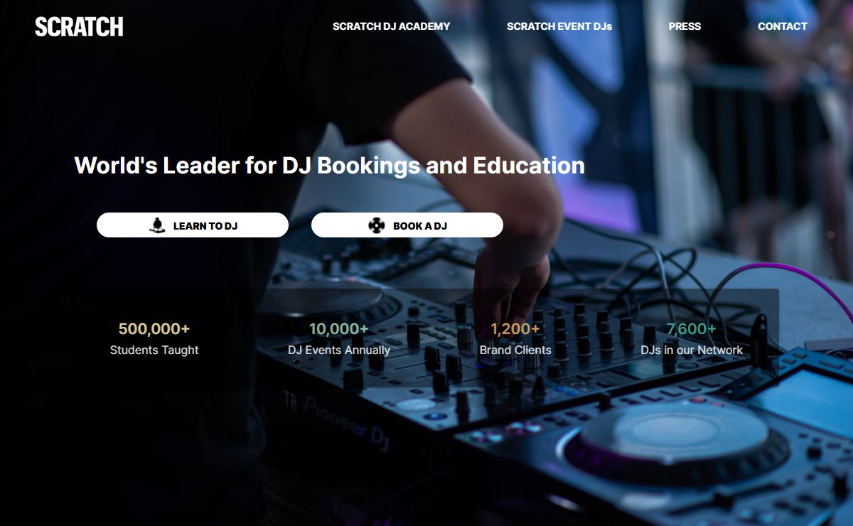 Scratch: World's Leader for DJ Bookings and Education