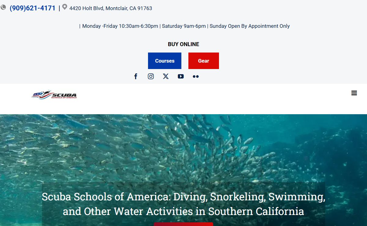 Scuba Diving, Swimming Classes & snorkeling Southern California