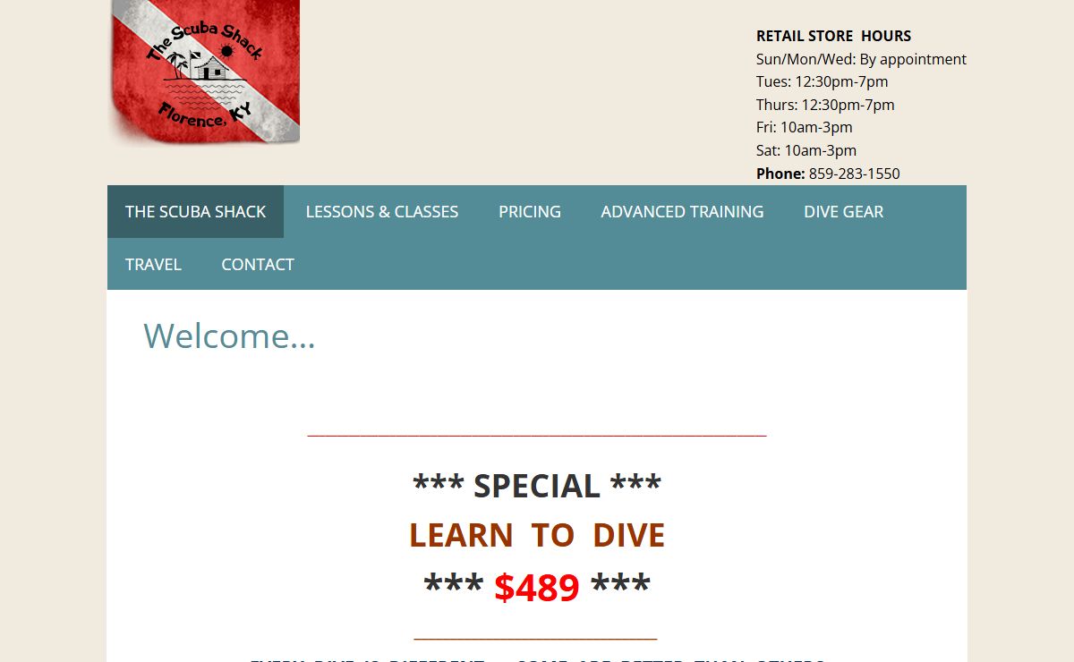The Scuba Shack | Cincinnati and Northern Kentucky's premier SCUBA diving and snorkeling training center