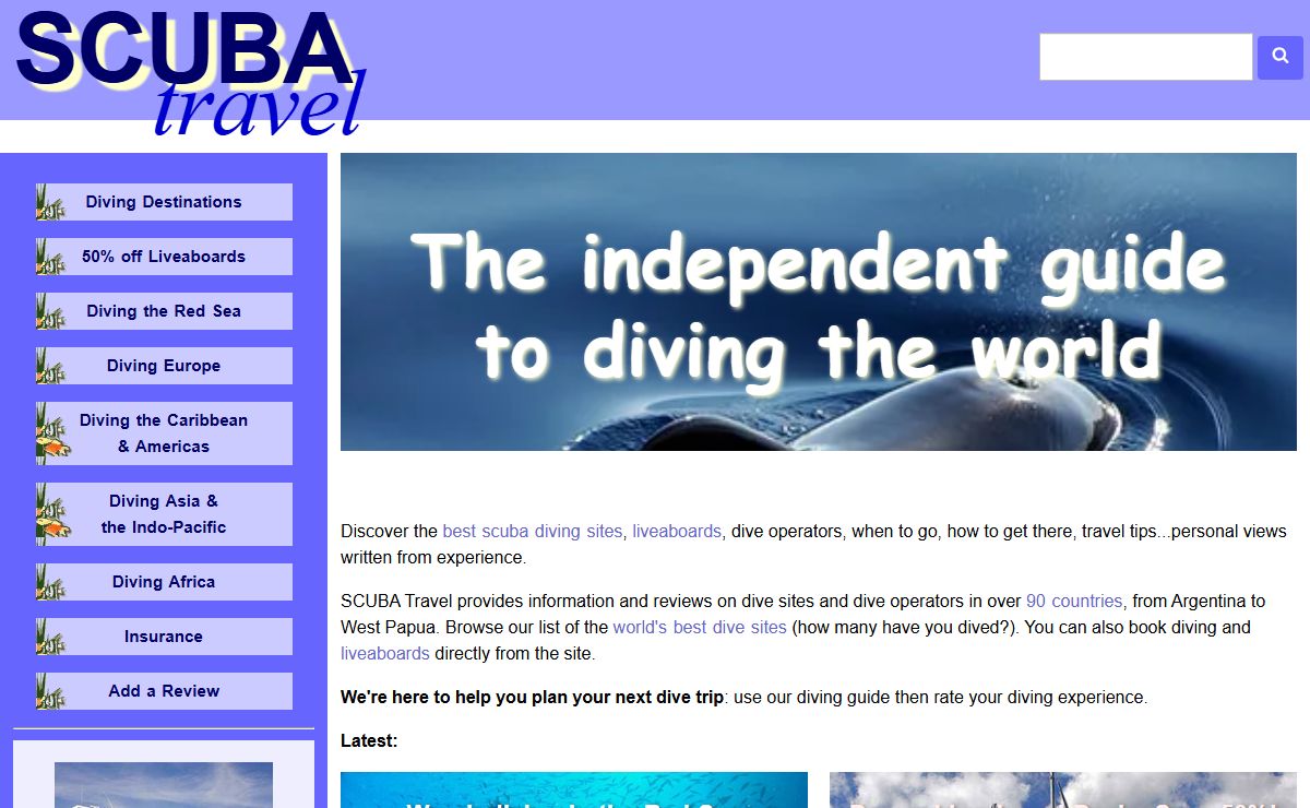 SCUBA Travel Diving Guide 2025