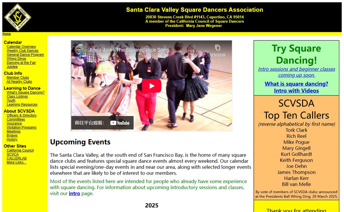 Santa Clara Valley (CA) Square Dancers Association
