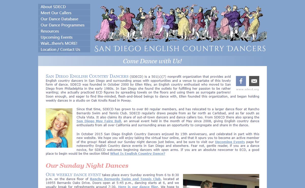 About SDECD << San Diego English Country Dancers