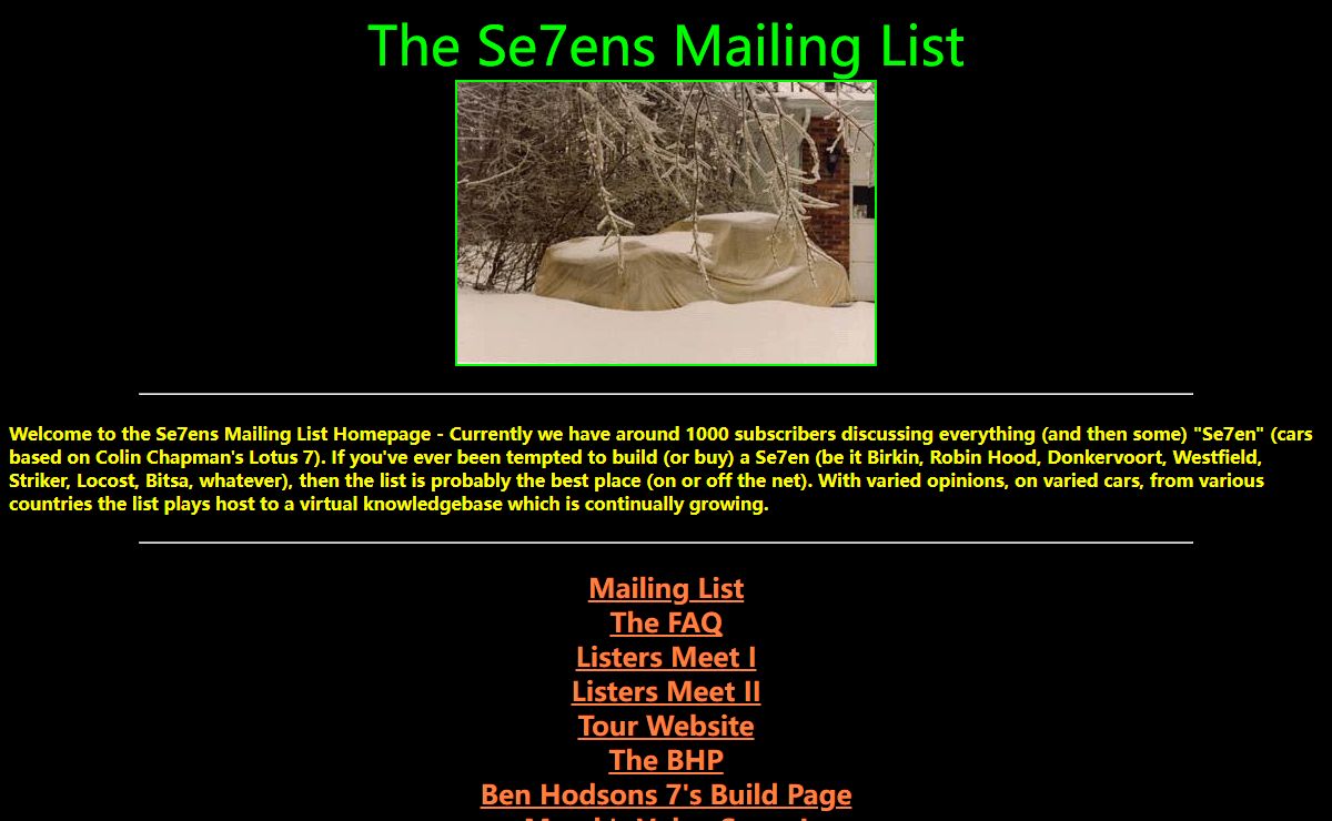 The Se7ens Mailing List