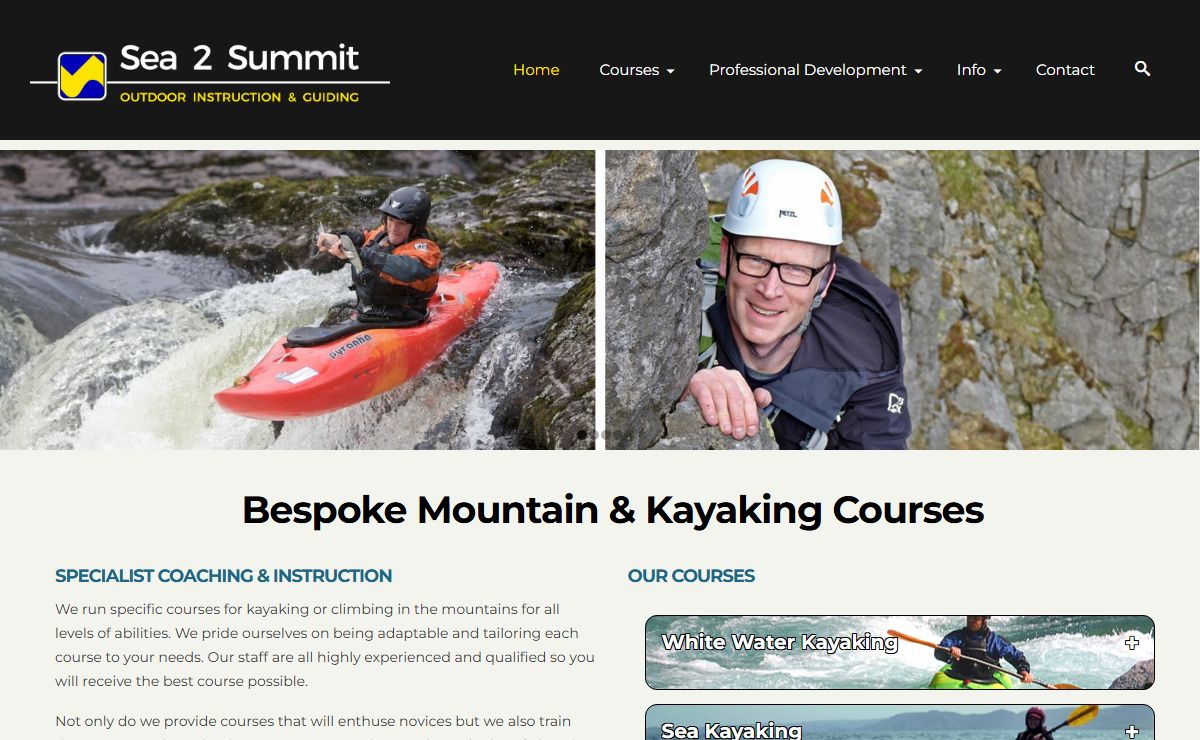 Climbing & Kayaking Courses Snowdonia North Wales
