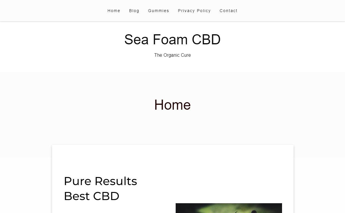 Sea Foam CBD – The Organic Cure