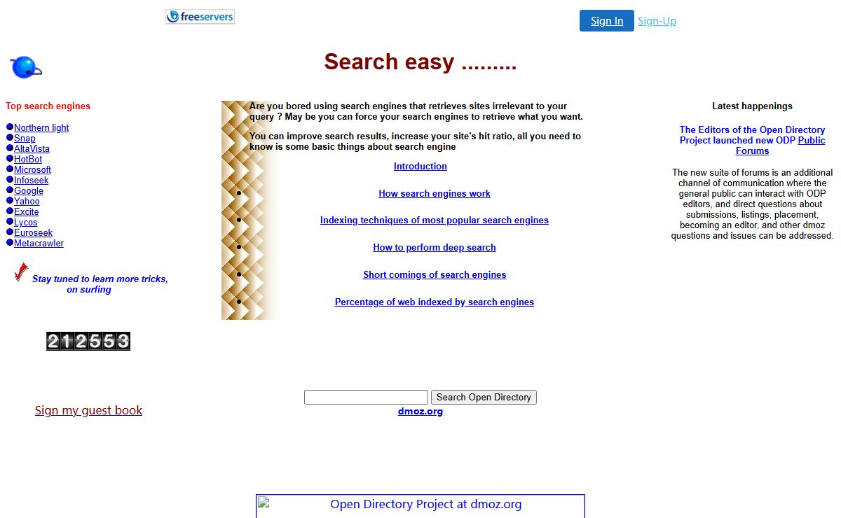 Search engines for WWW