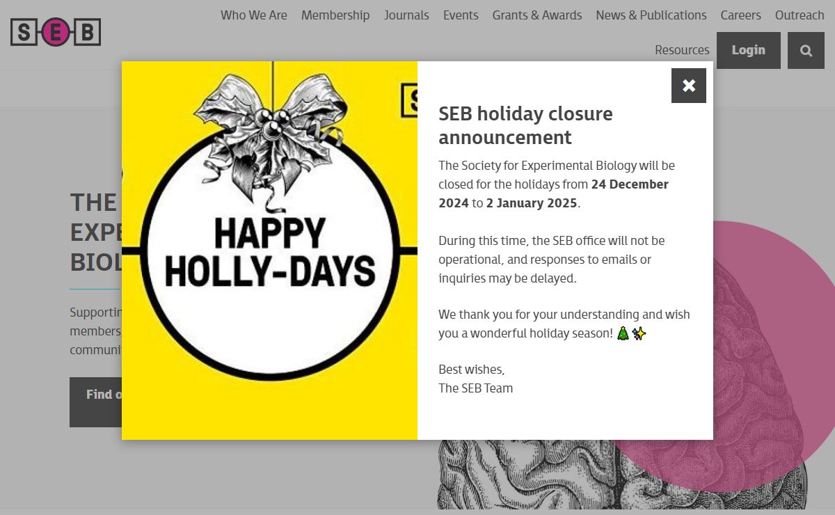 Society for Experimental Biology Homepage | The Society for Experimental Biology (SEB)