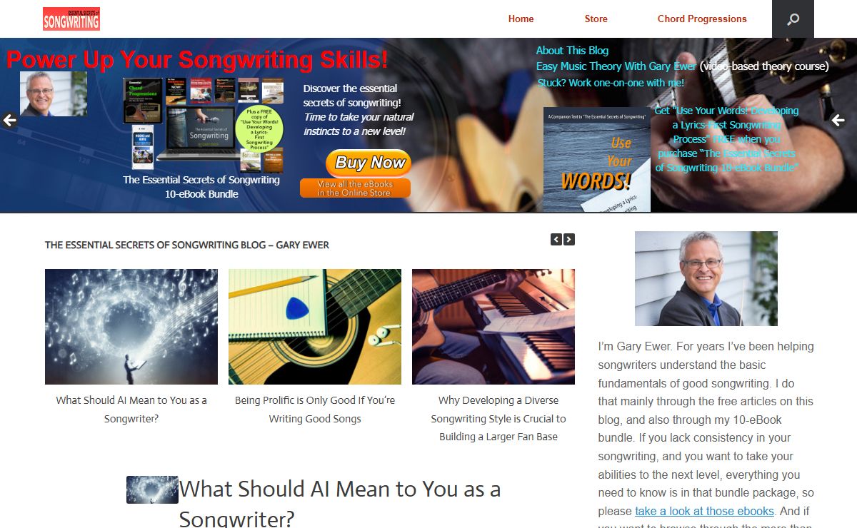 The Essential Secrets of Songwriting | Daily Articles by Gary Ewer