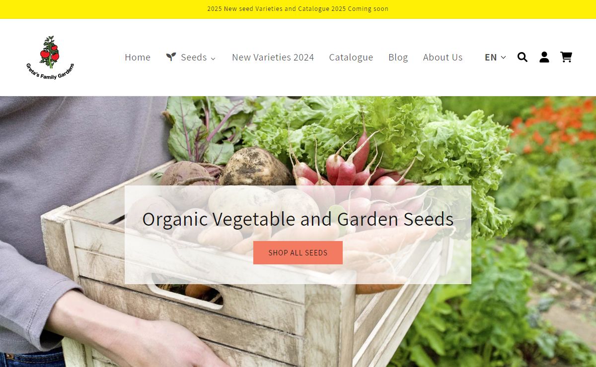 Organic, Non-GMO Vegetable and Garden Seeds - Canadian Seed Company – Greta's Family Gardens