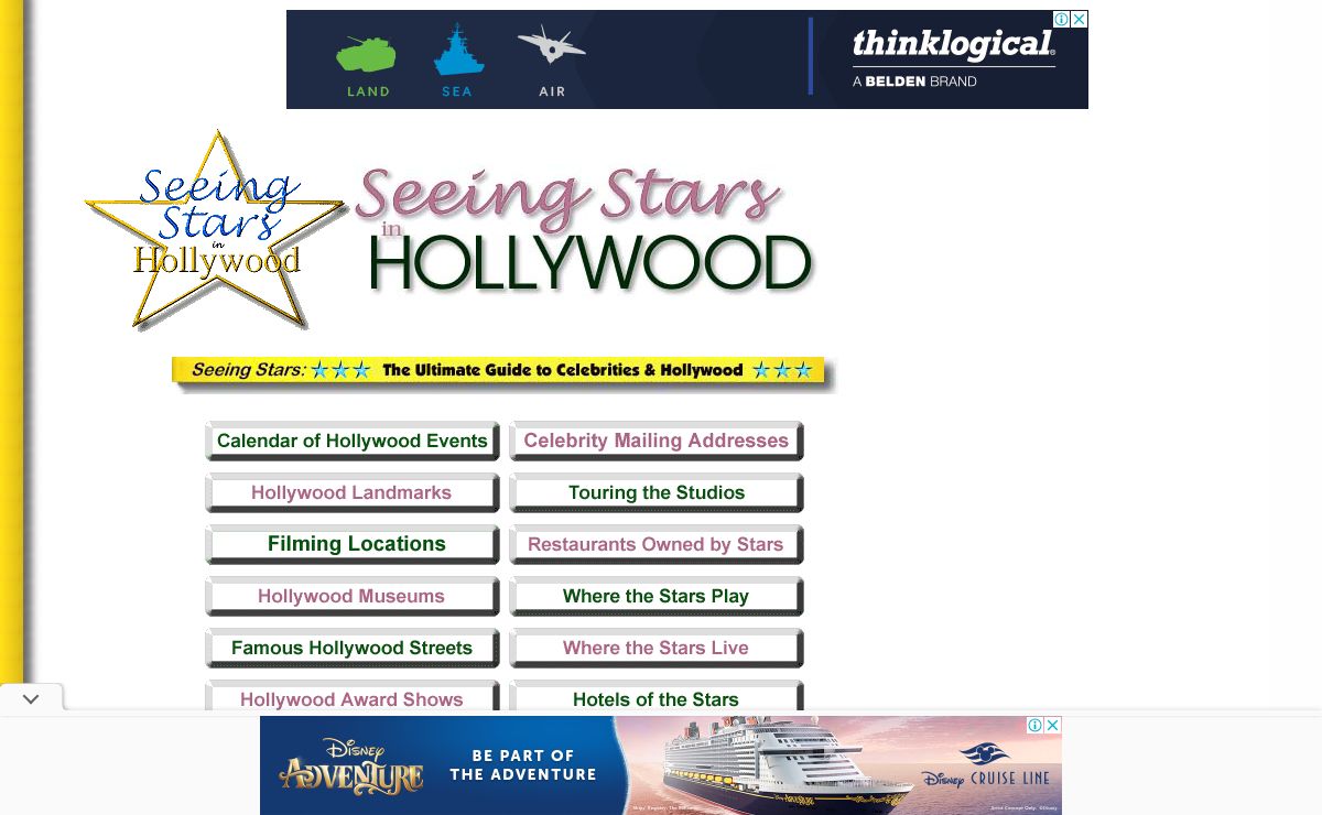 SEEING STARS: the Ultimate Guide to Hollywood