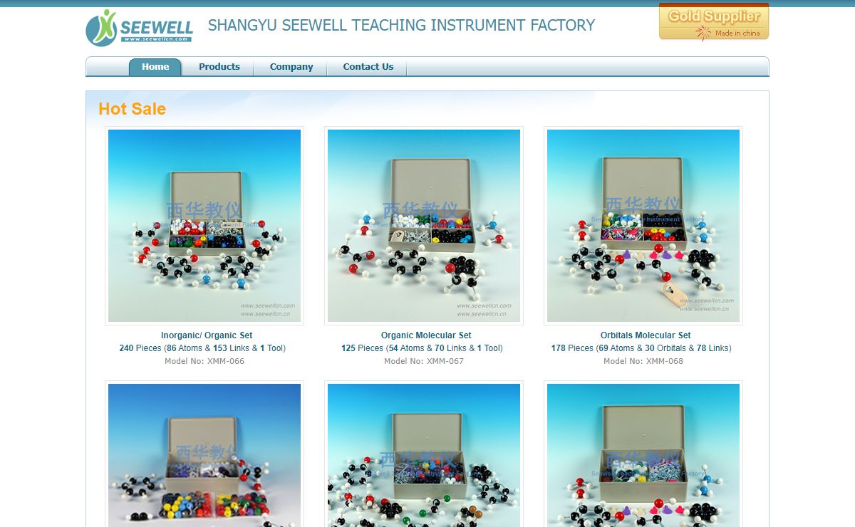Shangyu Seewell Teaching Instrument Factory - Molecular model sets & Crystal structure model