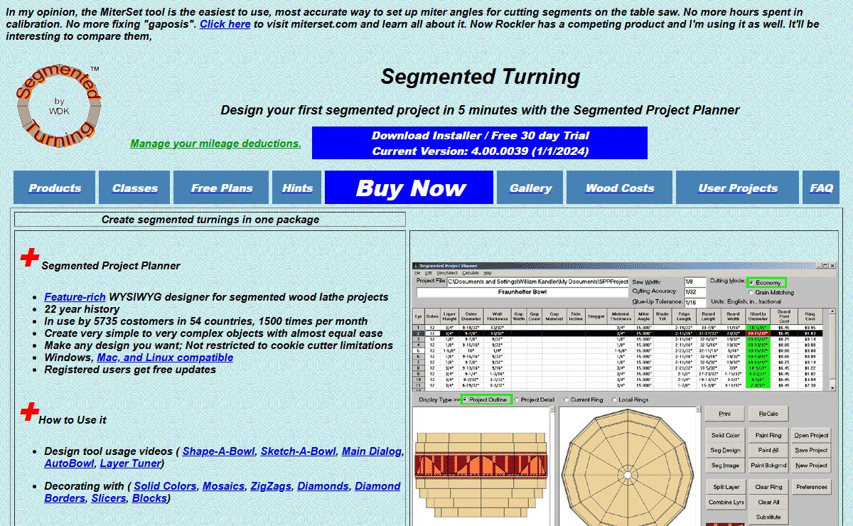 Segmented Turning.com - Home of the Segmented Project Planner