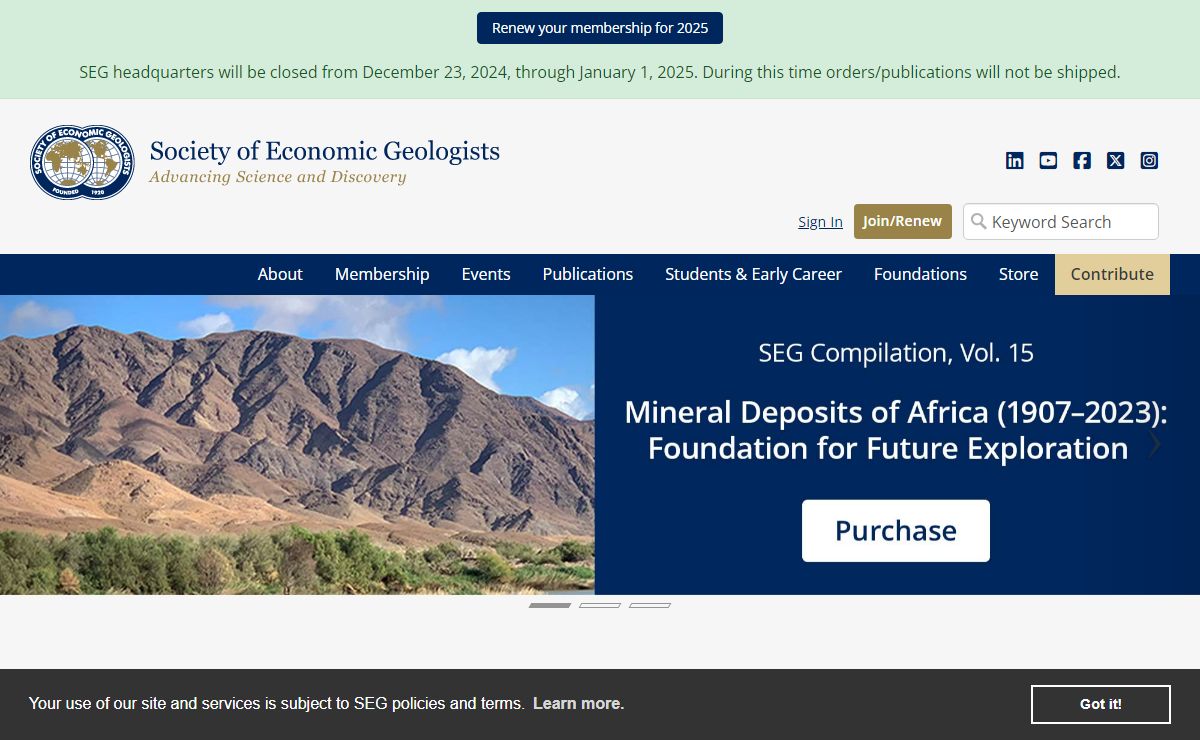 Society of Economic Geologists (SEG)