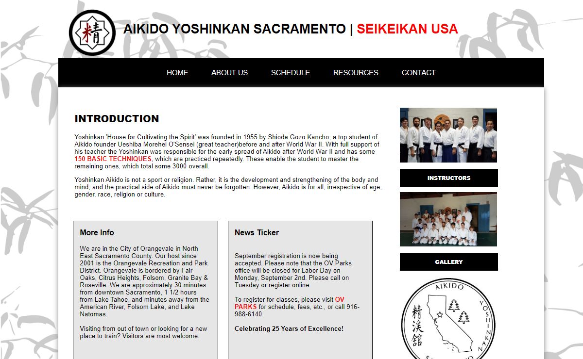 Aikido Yoshinkan Sacramento, Seikeikan Dojo USA