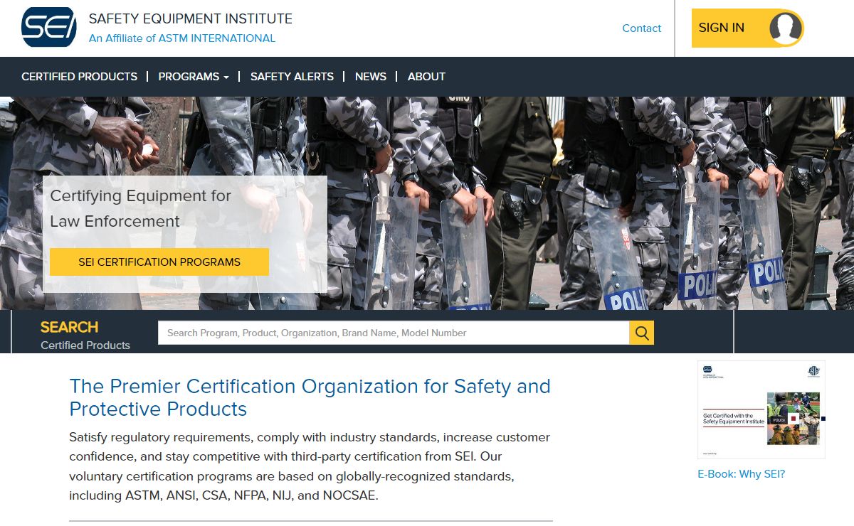 Welcome to Safety Equipment Institute | Safety Equipment Institute