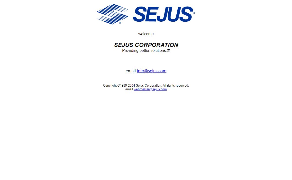 Welcome to Sejus Corporation