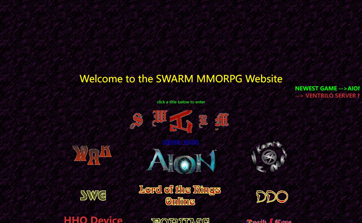 SWARM MMORPG SITE