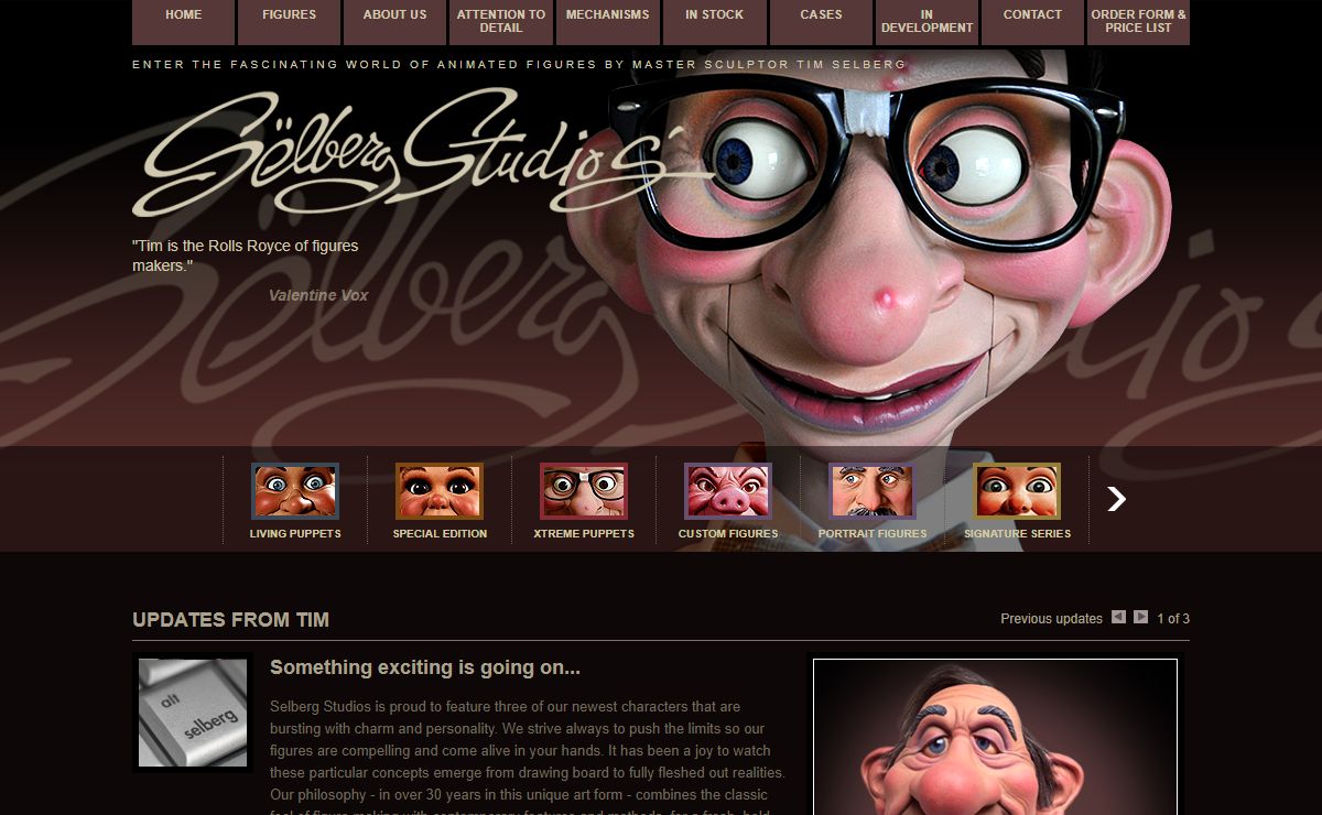 Selberg Studios - Handcrafted animated figures by master sculptor Tim Selberg