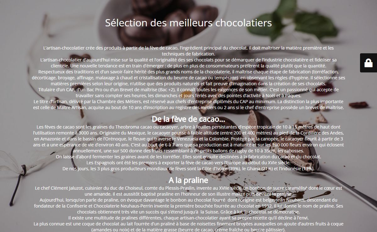 Qu’est-ce que le métier d’artisan chocolatier ?