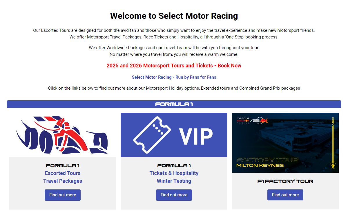 2025 Motorsport Travel & Tickets, Formula One, Endurance Racing ; Le Mans 24hr, WEC Spa, 24 Hours of Spa, Nurburgring 24h, Historic Racing ; Mille Miglia, Monaco Historic, Le Mans Classic, Spa Classic, Goodwood Festival, Goodwood Revival, Spa Six Hours, MotoGP
