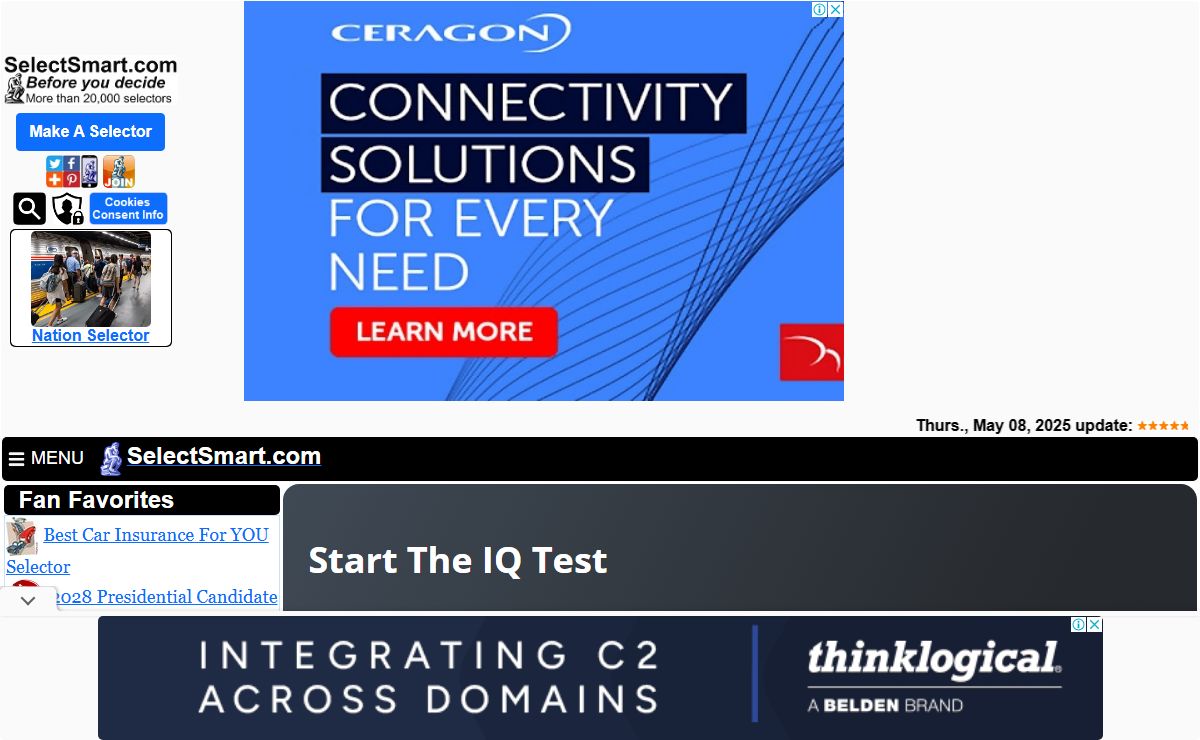 SelectSmart.com Selectors, Quizzes, Flowcharts, Polls, Articles, Commentary