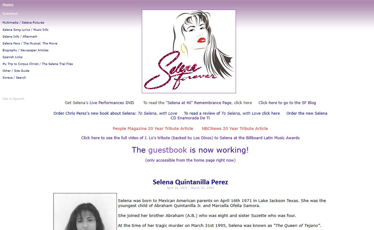 Selena Quintanilla Perez Tribute - Selena Forever.com