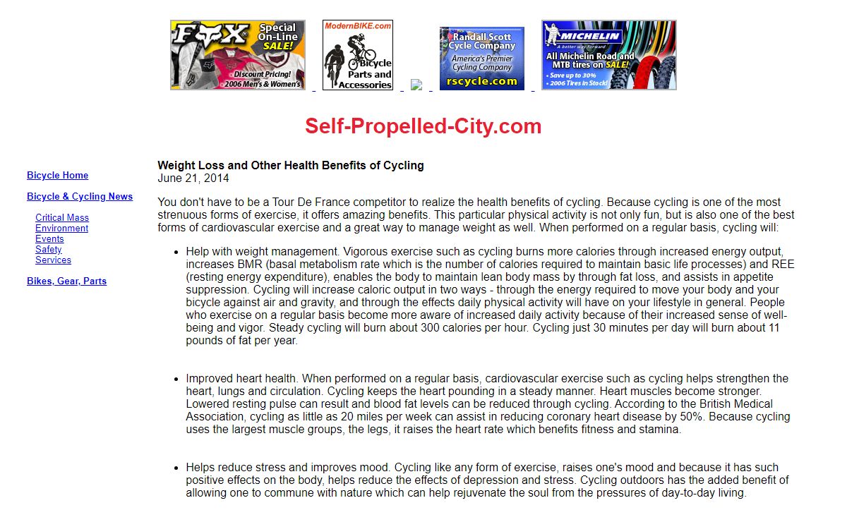 Self Propelled City Cycling News, Bicycles, Gear, Parts, Supplies