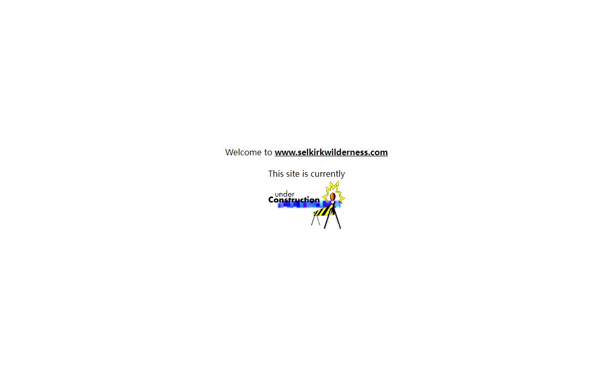 Site under construction - www.selkirkwilderness.com