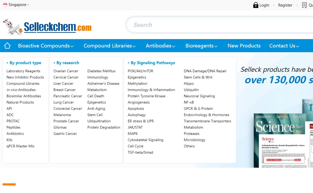 Selleckchem.com - Bioactive Compounds Expert (Bioactive Compounds,Compound Libraries)