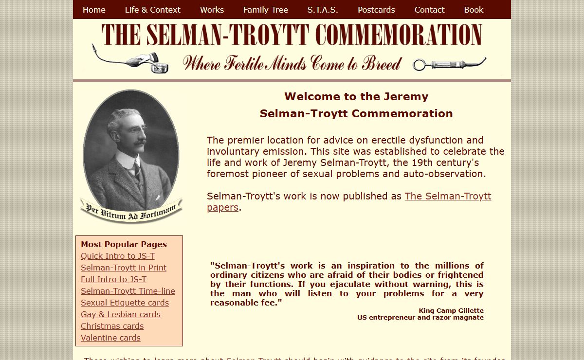 The Jeremy Selman-Troytt Commemoration