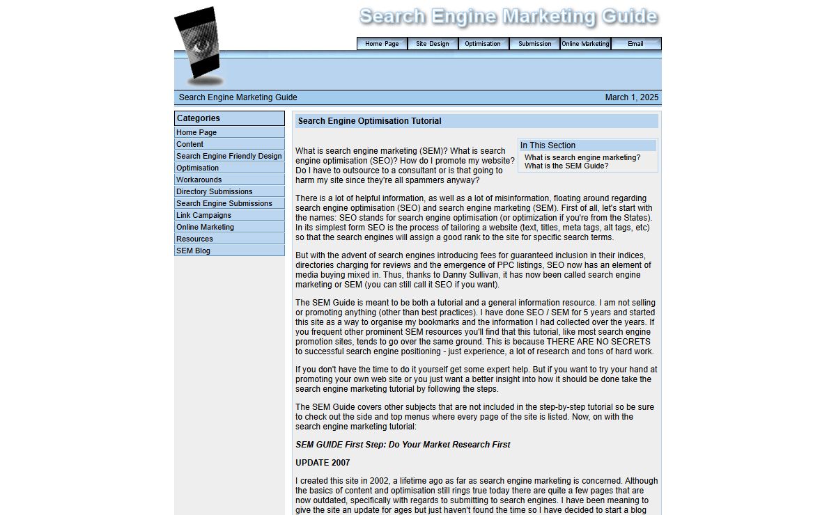 Search Engine Marketing Guide - SEM / SEO Tutorial