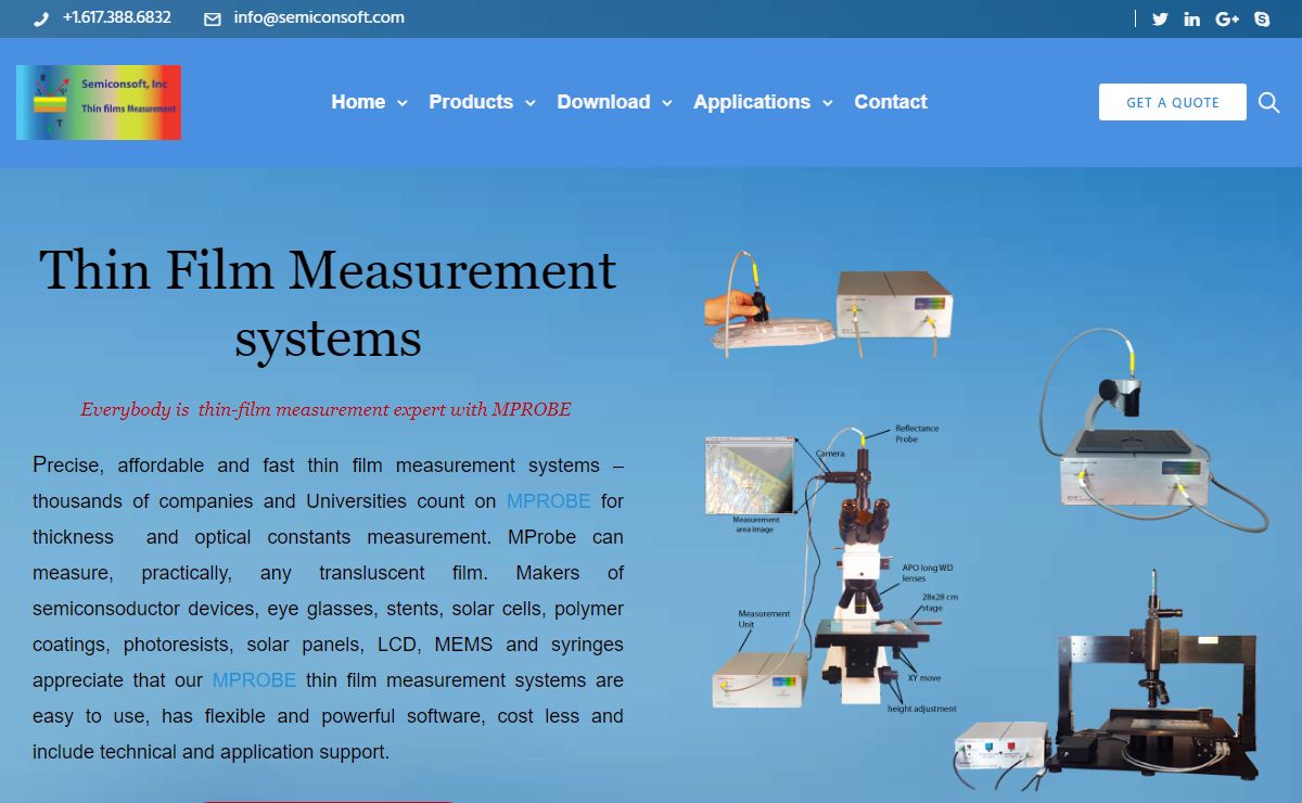 Thin film measurement systems - Semiconsoft,Inc.