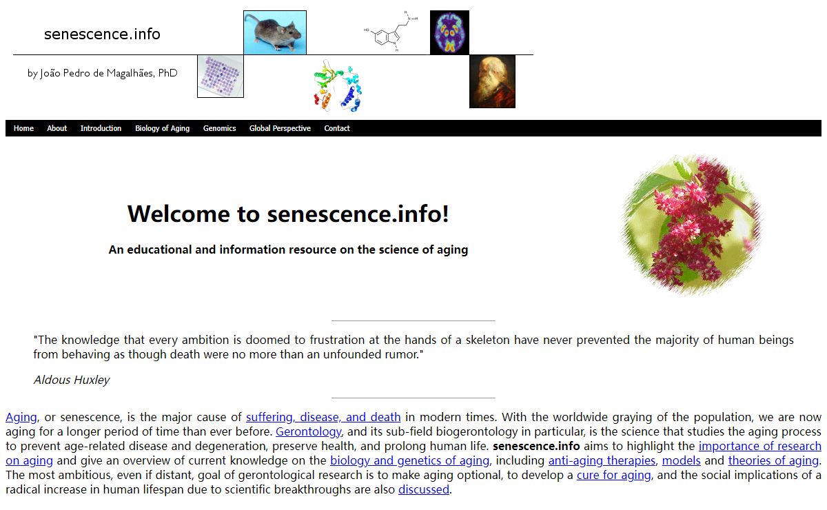 Senescence, Longevity and the Biology of Aging