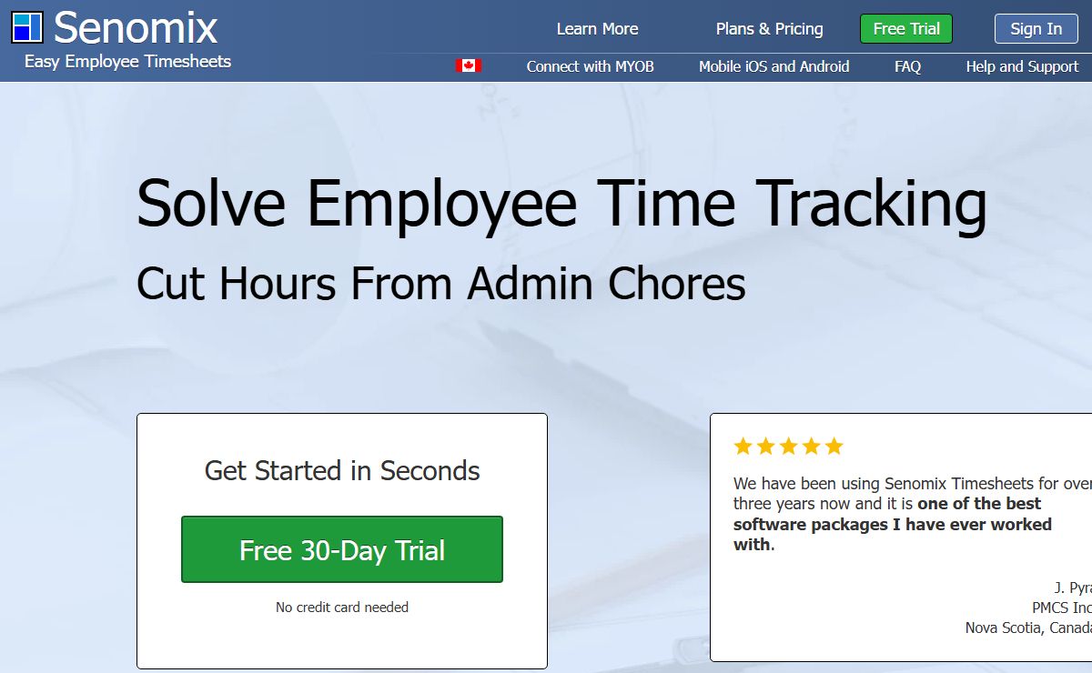 Senomix - Time tracking for Xero, MYOB, QuickBooks and more - Make employee timesheets easy