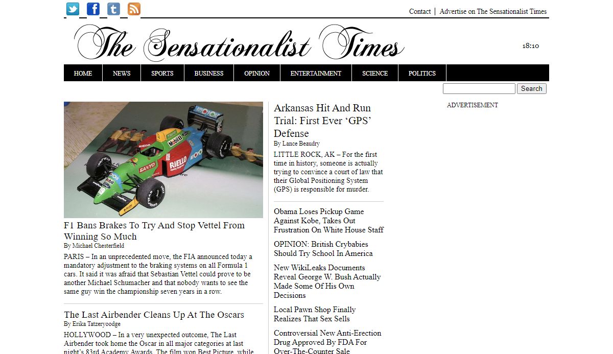 The Sensationalist Times - Real News